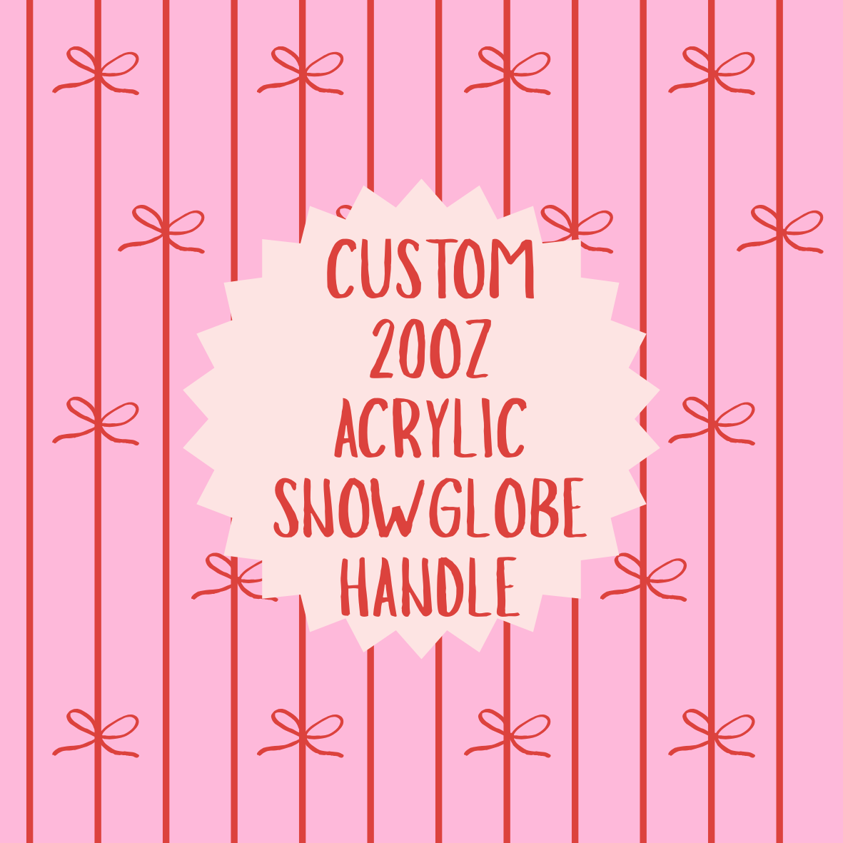 20oz Acrylic handle snowglobe
