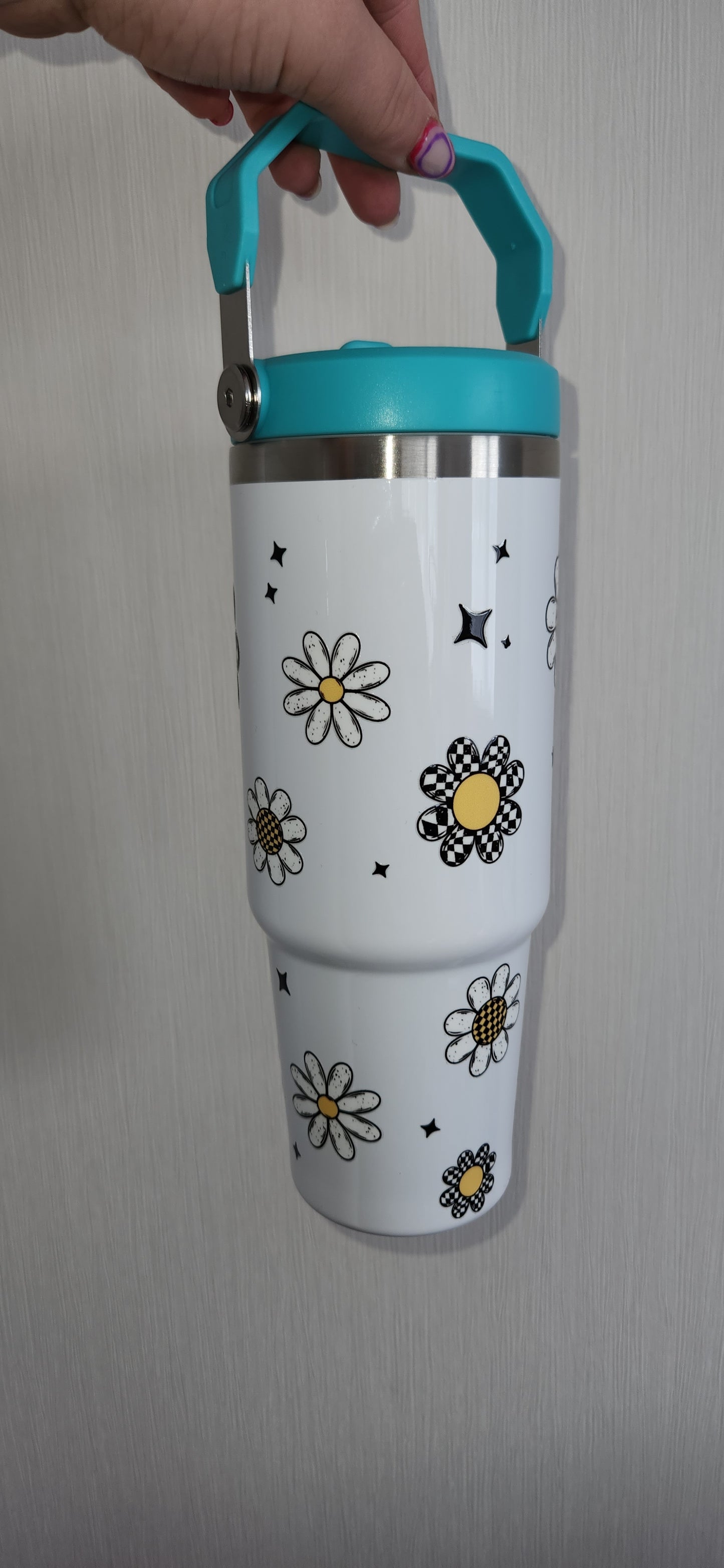 Flower stainless steel drink bottle