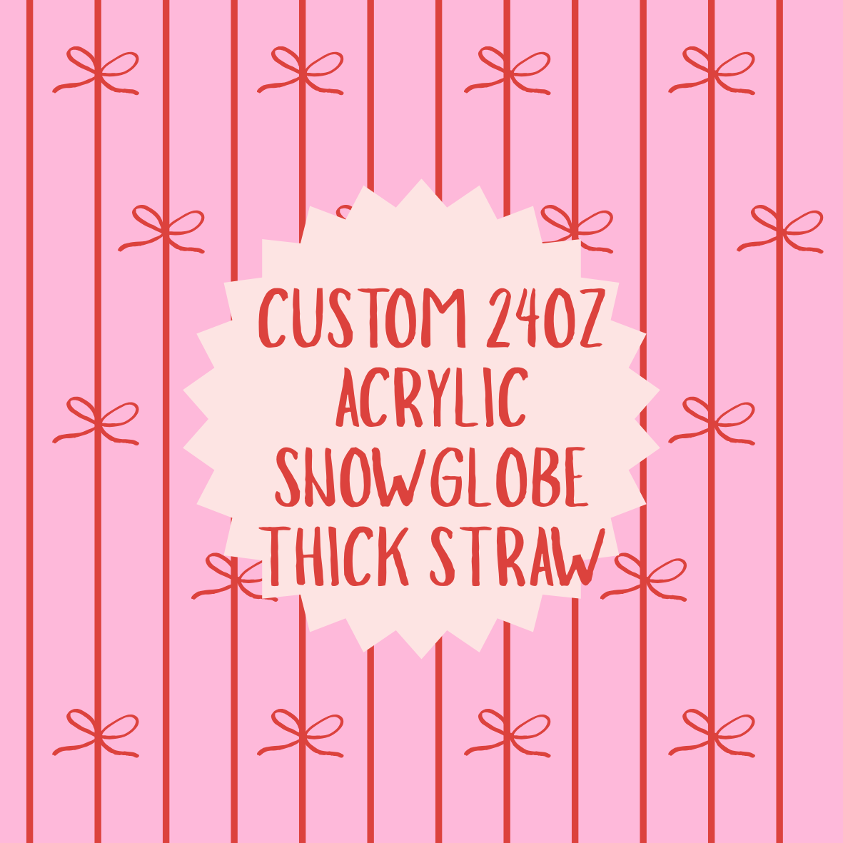 Custom 24oz Thick Straw Stadium