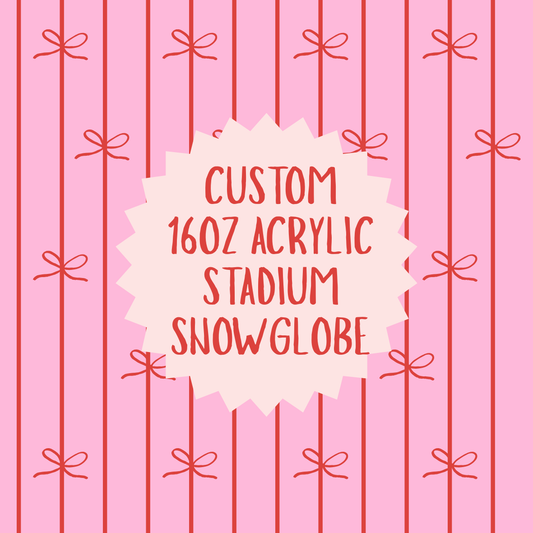 Custom 16oz Acrylic Stadium Snowglobe