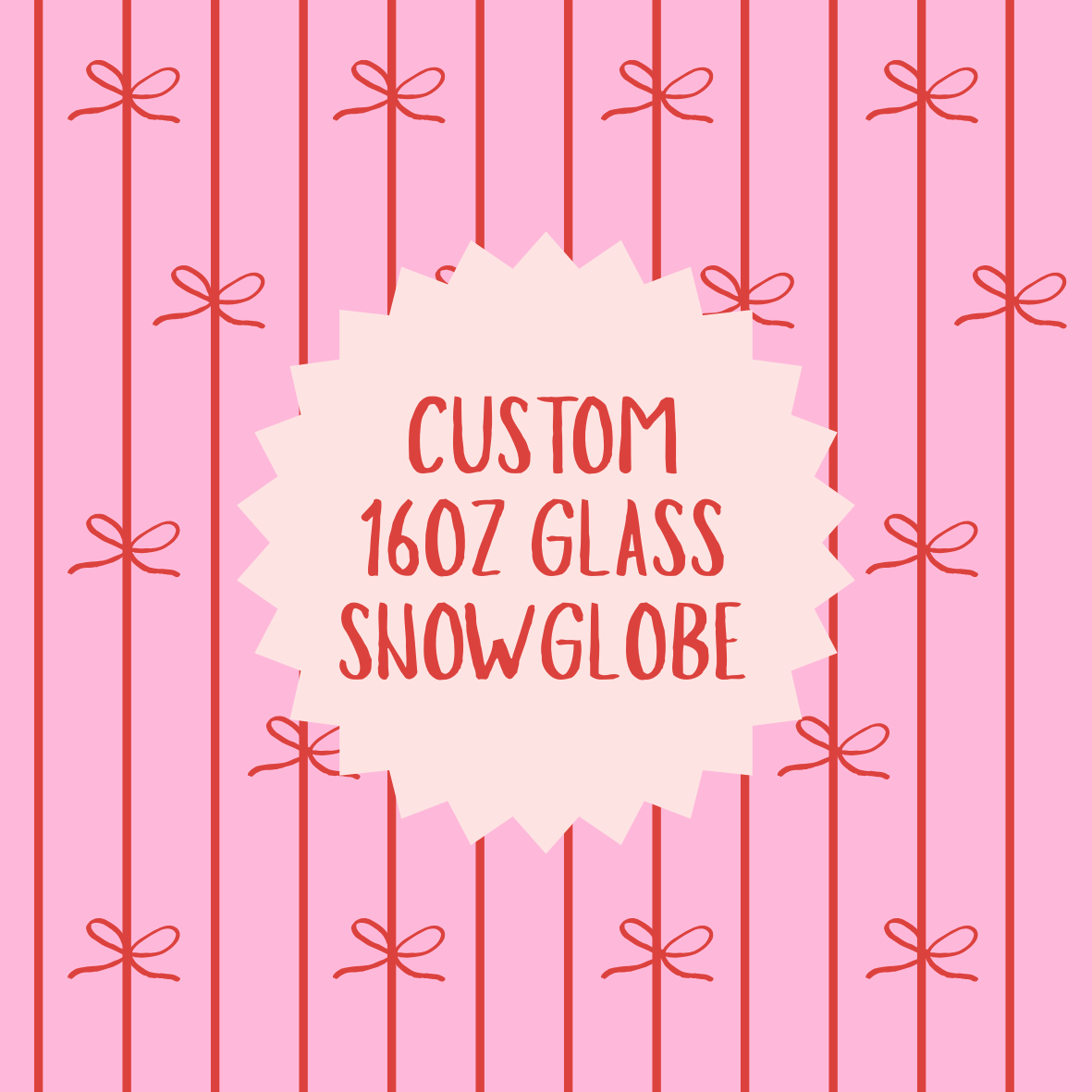 Custom 16oz Glass Snowglobe