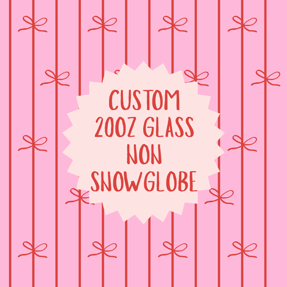20oz Glass Tumbler (non snowglobe)