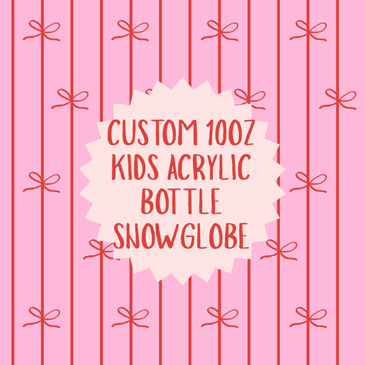 Custom Snow Globe Kids Bottle
