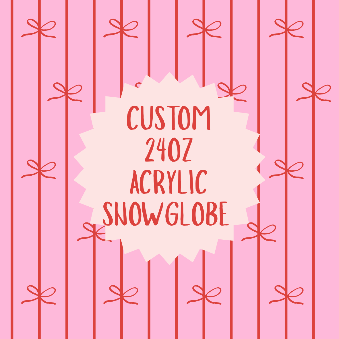 24oz Custom Snowglobe Tumbler