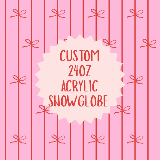 24oz Custom Snowglobe Tumbler