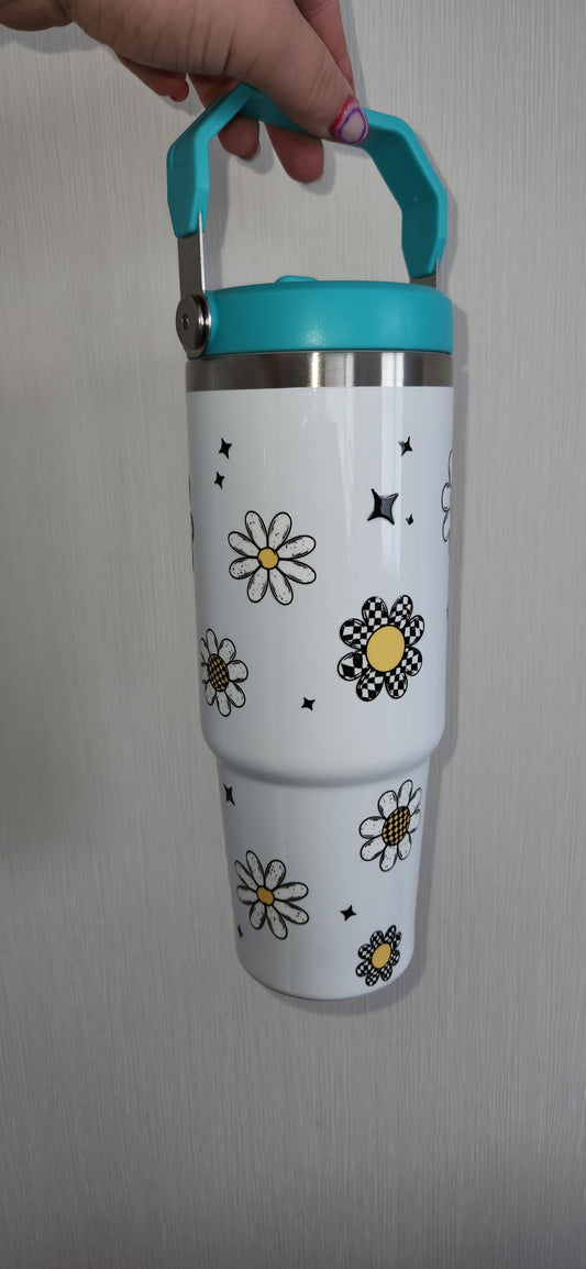 Flower stainless steel drink bottle