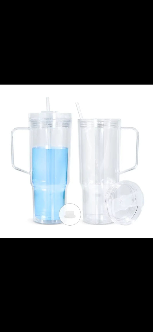 40oz Acrylic snowglobe tumbler