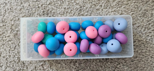 18mm Abacus beads mixed 8pk