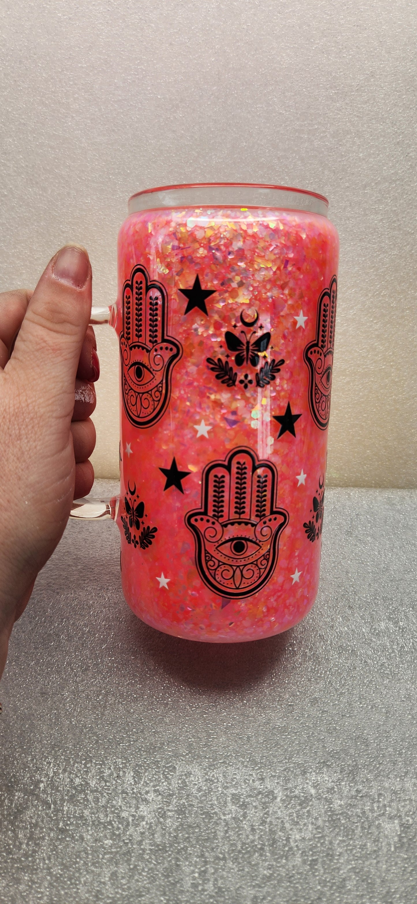 Pink Glass Snowglobe